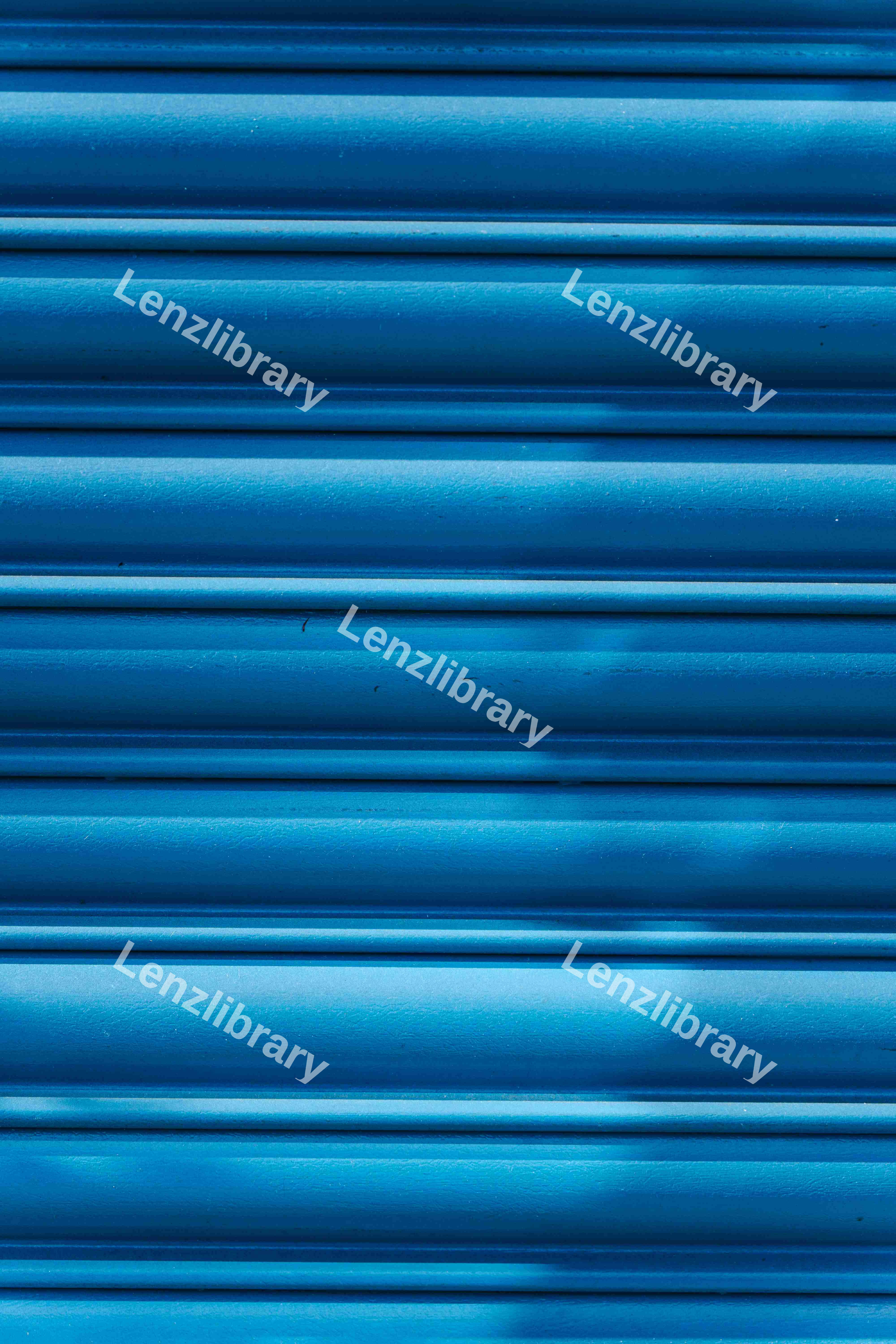 Blue Metal Garage Door